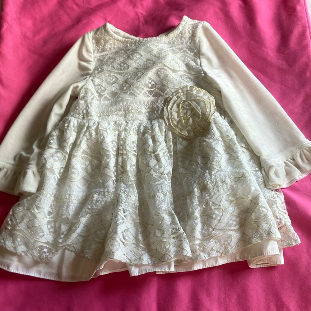 Pippa & Julie Velvet Cream Bishop Sleeve Sundress Wedding Guest